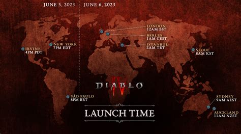 Diablo 4 release date and launch times